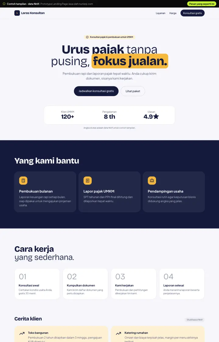Landing Page Services demo preview