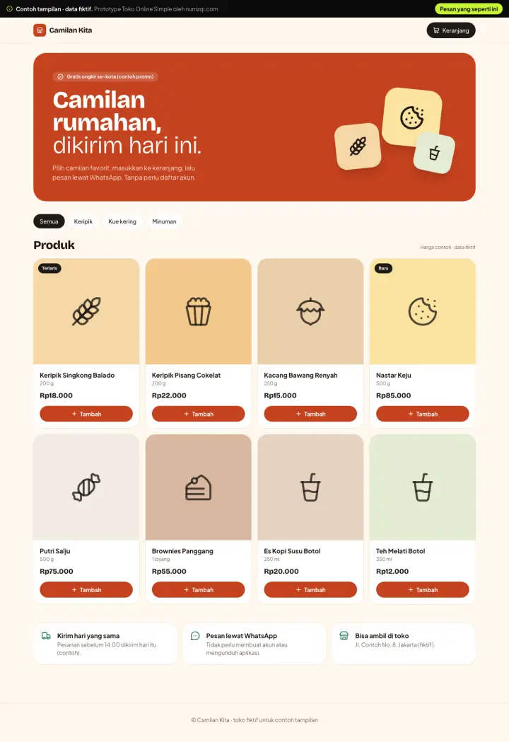 Online Store Simple demo preview