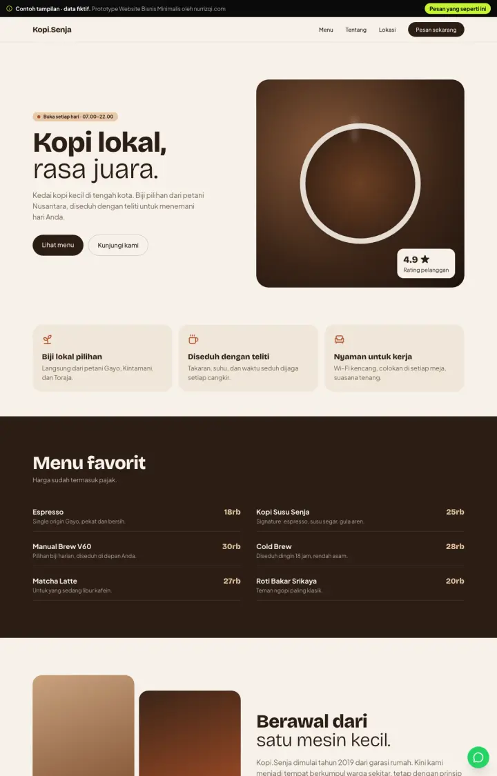 Business Website Minimal demo preview